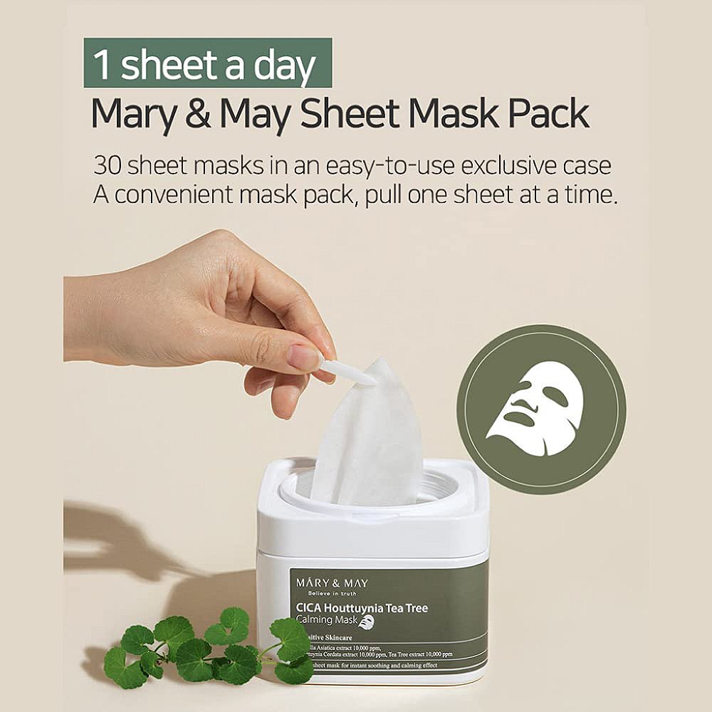 Mary&may Cica houttuynia tea tree calming mask - Image 2