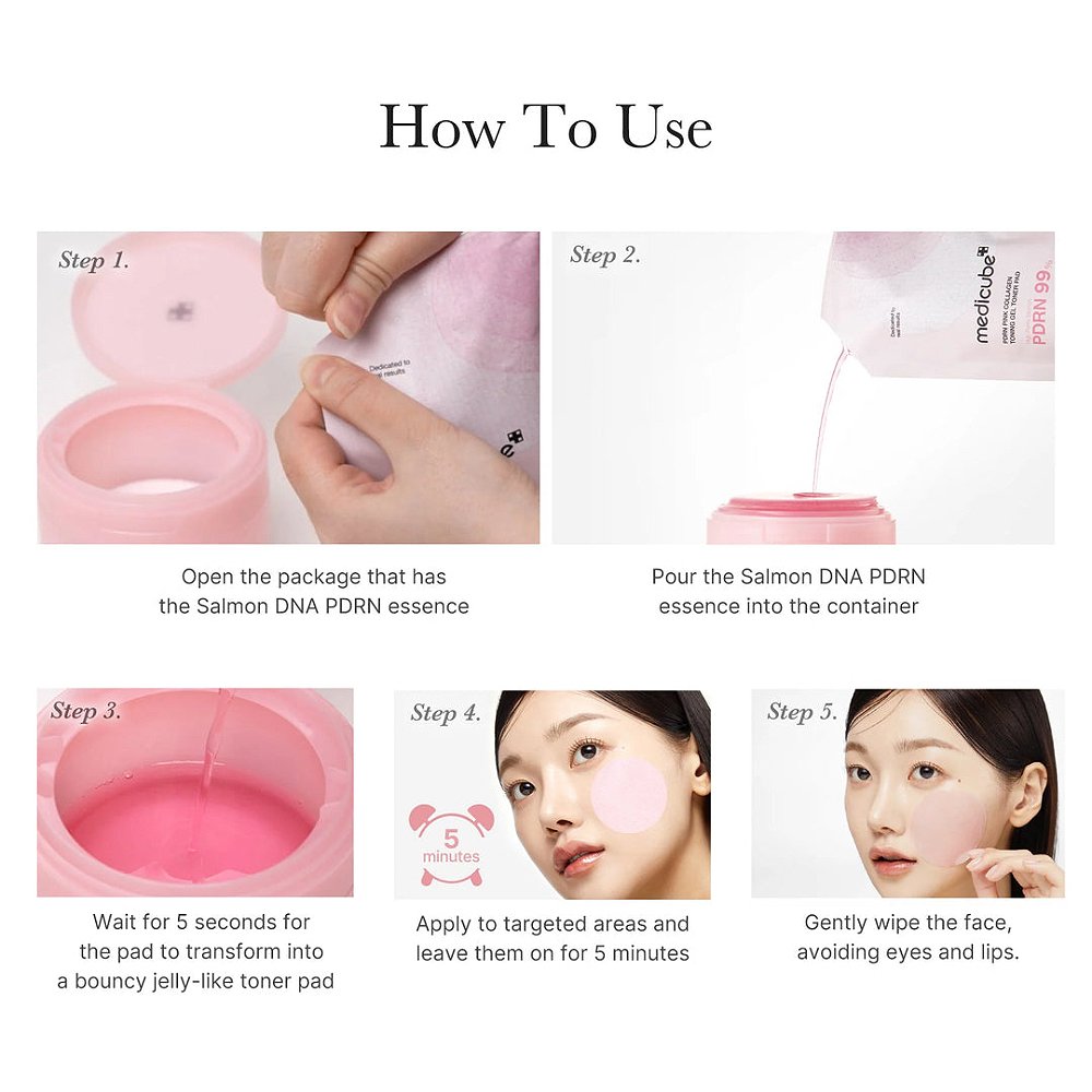 Medicube pdrn pink collagen toning gel toner pad - Image 5