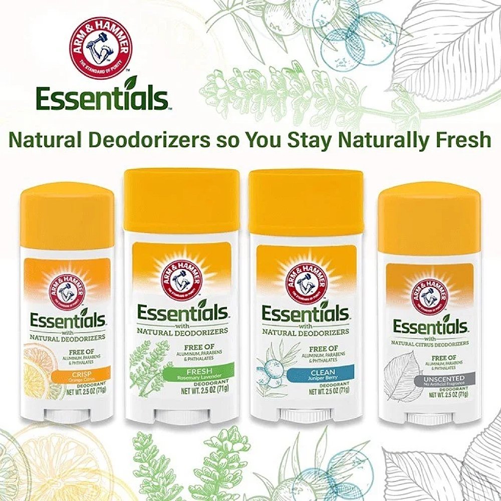 Arm &hammer Essentials deodorant roll on sticks