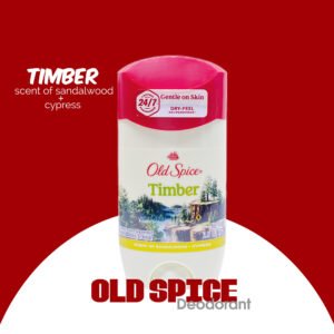 Old spice Timber scent of sandalwood + cypress deodorant